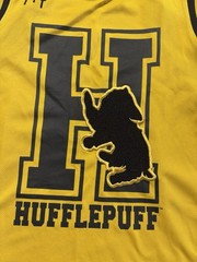 Harry Potter Hufflepuff Keeper Mesh Jersey Tank Top Adult Small Yellow BoxLunch