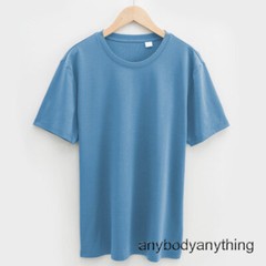 Men’s 100% Mercerized Cotton T-shirt Crew Collar Short Sleeves Casual Basic Tops