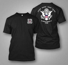 US Coast Guard Flag USCG Logo – Custom front and back t-shirt tee