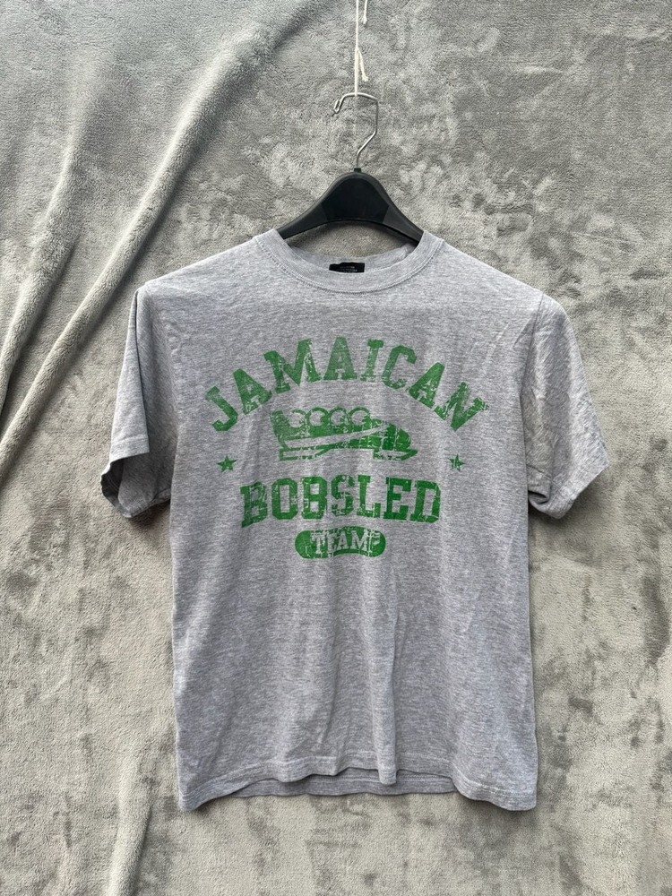 Vintage Jamaican Bobsled Team Graphic T-Shirt Gray
