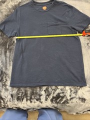 Common P eople Men’s Navy Waffle Knit Pocket T-Shirt