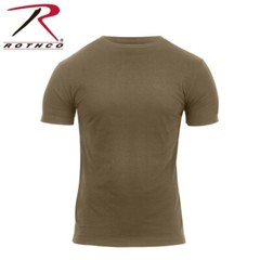 Rothco Athletic Fit Solid Color Military T-Shirt – AR 670-1 Coyote Brown