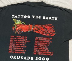 Vintage Tattoo The Earth Shirt Crusade Tour 2000 Y2K Slipknot Slayer Mudvayne XL