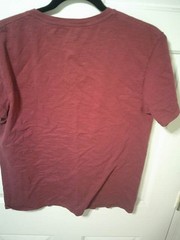 B2 Original Blends Men’s Shirt, maroon red, Size large, V-neck 100% cotton 👨