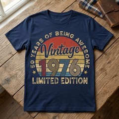 Retro 50th Birthday 1976 50 Year Old Birthday Party Unisex T-Shirt TA79