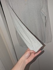 The Normal Brand Puremeso Two Button Henley Size L Gray Long Sleeve