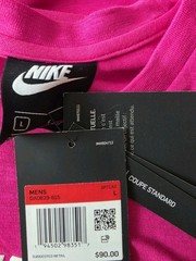 NIKE SPORTSWEAR WORLD TOUR L/S SHIRT FIREBERRY PINK MEN’S SZ L. DA0629-615 GLOW