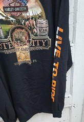 Harley Davidson T Shirt Men’s 3XL Long Sleeve Washington Pa. Black Steel City