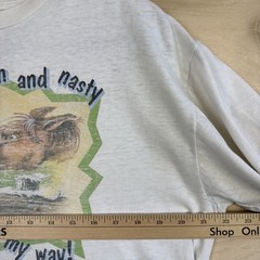 Vintage 90s Mean And Nasty Cowboy Horse Western Single Stitch Funny Shirt Sz XL