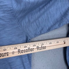 Vince Henley Mens Small Blue Slub Knit Long Sleeve Cotton Casual Minimalist