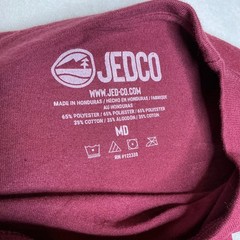 JEDCO Jeep Long Sleeve T Shirt Mens Medium Burgundy Graphic Tee