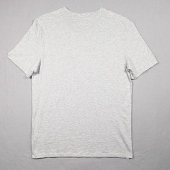 Lacoste T-Shirt Mens L Heather Grey Cotton Crew Neck Underwear Basic Logo Hem