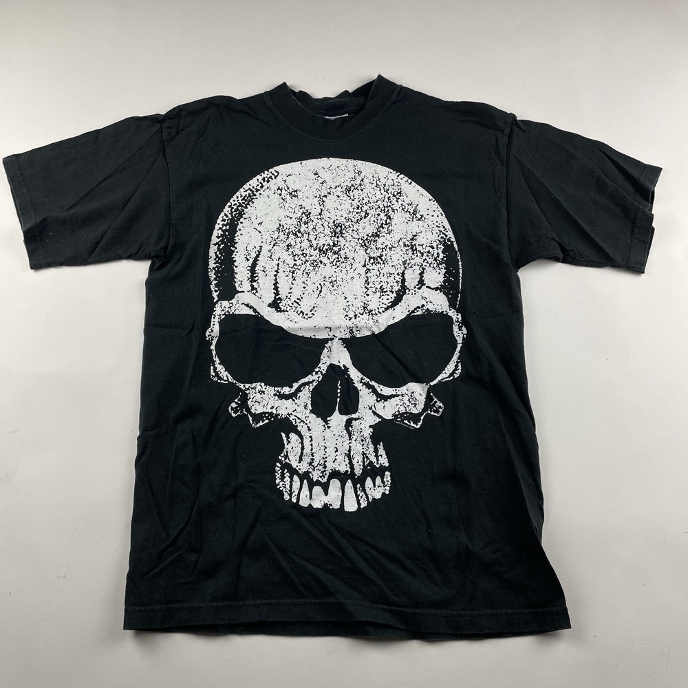 2007 Vintage All Sports Fashion Victim Big Skull Skeleton T Shirt Sz M Print