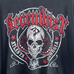 Sevendust Band T-Shirt Black Skull Graphic Atlanta Georgia Men’s XL 25×30 Y2K