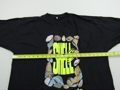 VINTAGE Fiji T-Shirt Adult XL Shells Graphic Short Sleeve Beach Black Seashells