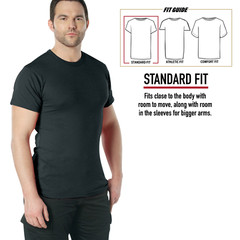 Rothco Solid T-Shirt Army Color Military Short Sleeve Poly/Cotton or 100% Cotton