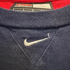 Nike Atlanta Braves T-Shirt Mens Large Navy Blue Embroidered Logo MLB Vintage