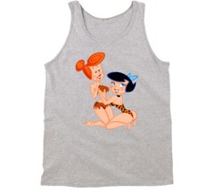 Classic Cartoon Retro Fun Parody Sexy Girls Wilma & Betty Funny Joke Tanktop
