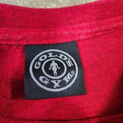 Golds Gym Shirt Men 2XL Bodybuilding Red Myrtle Beach USA Made Training