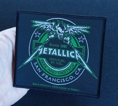 SEEK AND DESTROY BEER LABEL Licensed METALLICA Sew On Band Woven PATCH