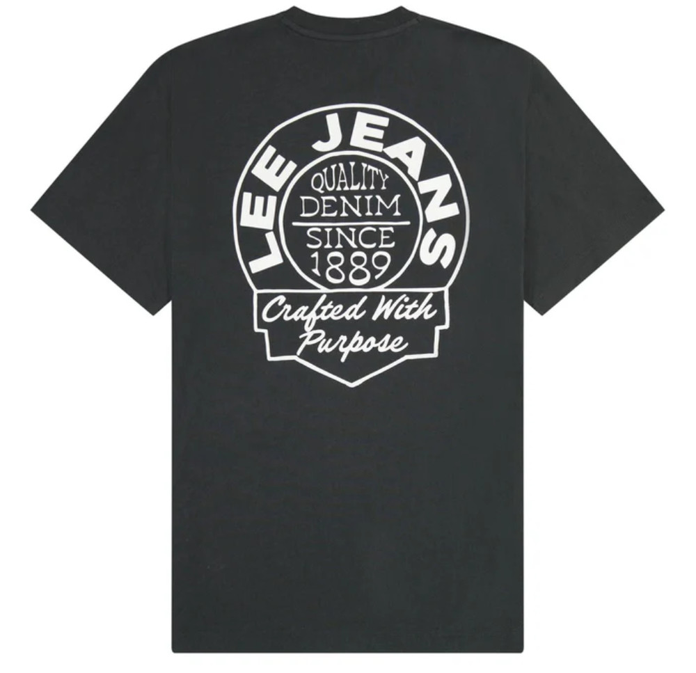 Lee Jeans Men’s Relaxed Graphic T-Shirt Tee Washed Black Size M NWT