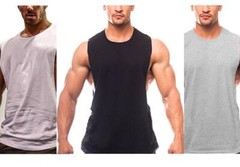 Men’s Cotton Bodybuilding Gym Tank Tops Workout Stringer Sleeveless Shirts Vest