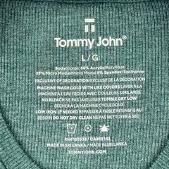 Tommy John Henley Thermal Shirt Men’s Large Long Sleeve Green Modal Stretch SOFT