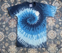 Island Time Tie-Dye Graphic T-Shirt Blue Cotton Casual Tee