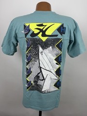 Vintage Hobie Shirt Mens Large Tight Fit 90s Surf T-shirt Windsurfing Vaporwave