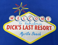 Dick’s Last Resort Myrtle Beach Blue 100% Cotton Souvenir T-Shirt Mens Sz L