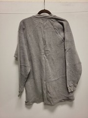 RedHead Men’s XL Grey Waffle Knit Henley Long Sleeve Shirt 100% Cotton Casual