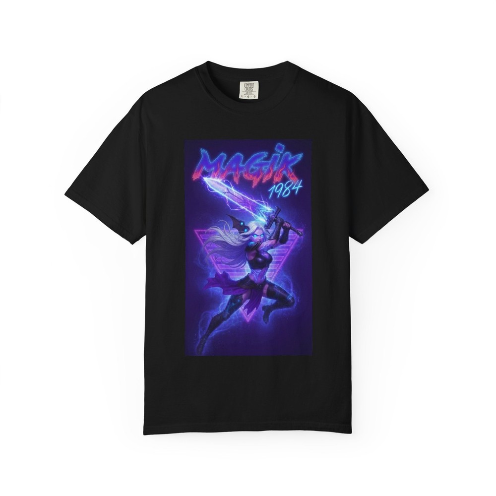 Magic 1984 Xmen Neon Sorceress T-shirt | Retro 80s Vaporwave Wizardry