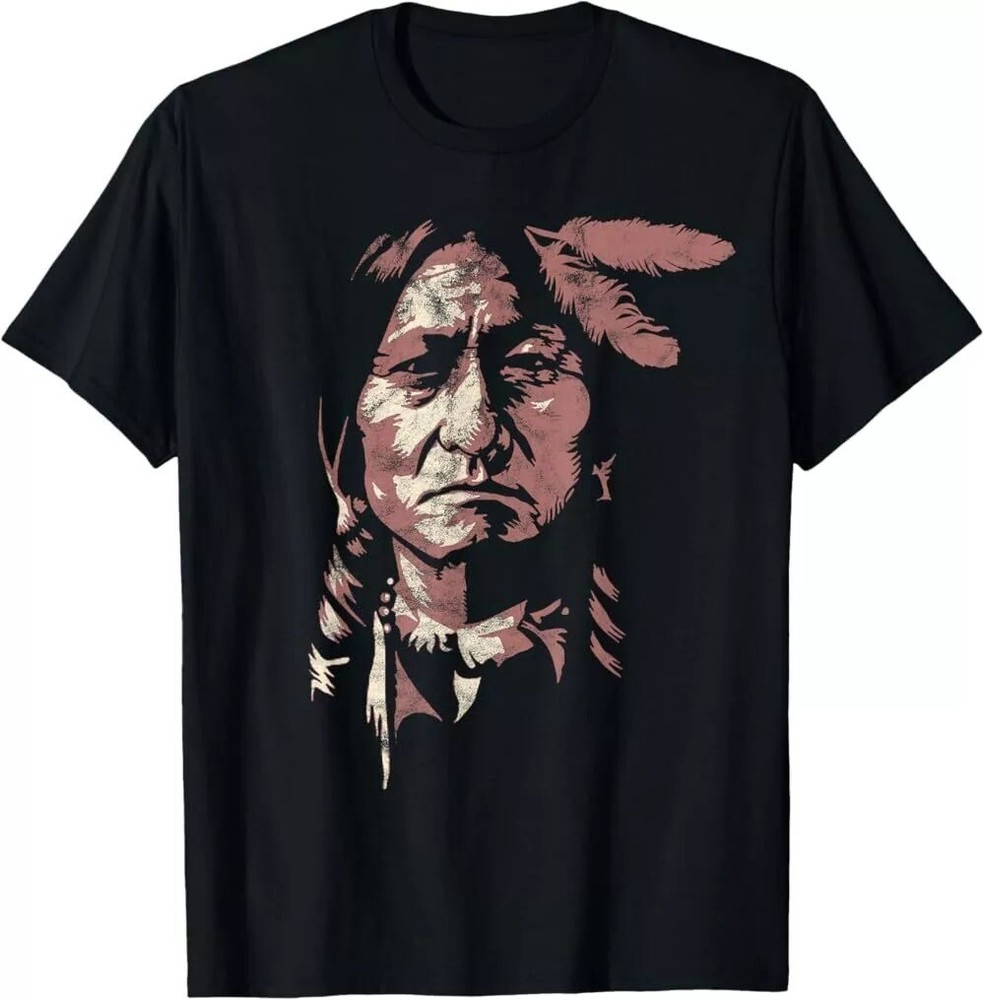 Sitting bull native american chief indian warrior men women T-Shirt
