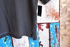 Men’s No Boundaries Oversize French Terry Polo Shirt XLARGE Charcoal Sky NEW