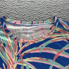 Chubbies Shirt Mens XL Blue Multi Palms Short Sleeve Performamnce Short Sleeve