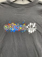 Adidas Graphic Logo Tee T-Shirt Men’s Large Black Trefold Splatte Dead Stock New