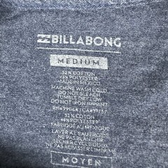Billabong Shirt Men’s M Gray Cotton Crew-Neck Short Sleeve Beach Outdoor