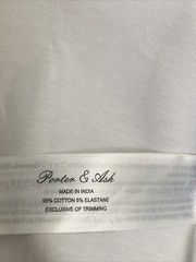 NEW Porter & Ash Performance Tee XL White Crew Neck T-Shirt Cotton Spandex NWT