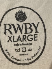 Official RWBY Rooster Teeth Team RWBY T-shirt Size XL
