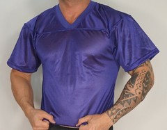 MEN’S PURPLE THIN FOOTBALL MESH SHIRT ADULT MEDIUM