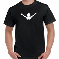 Wide Open Cycles Legs Up Offensive Biker Stripper Motorcycle Rocker T-Shirt