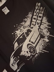 Ford Mustang Boss 302 Shirt Men’s Size Large Black Short Sleeve Anvil Tee T