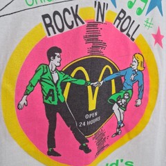 Vtg McDonalds Chicago Rock N Roll T Shirt Clark & Ohio Promo White Large…