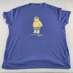 Polo Ralph Lauren Polo Bear Shirt Mens 2XL XXL Blue Preppy Classic Bucket Hat
