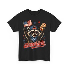 USA America Raccoon Hot Dog 1776-2026 4th of July 250 Years Unisex T-Shirt