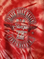Red Tie Dye Black Hills Rally 2012 Sturgis 72nd Annual South Dakota