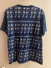 Beautiful Giant Garments Men’s T Shirt Blue White Stripe Print L Large Chest 40”