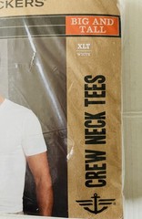 Dockers XLT Big & Tall 100% Cotton Crew neck T-shirts 3-Pack New w/Package White