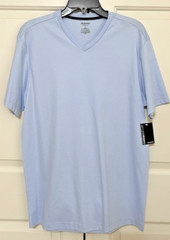 NWT Murano size M lt peri blue short sleeve v-neck shirt mens