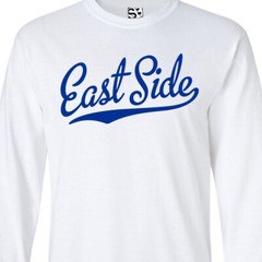 East Side Script LONG SLEEVE T-Shirt | Eastside Baseball Mens Tee Shirt